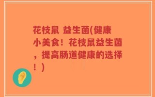 花枝鼠 益生菌(健康小美食！花枝鼠益生菌，提高肠道健康的选择！)
