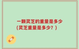一颗灵芝的重量是多少(灵芝重量是多少？)