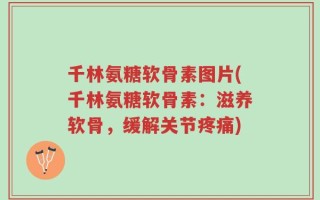 千林氨糖软骨素图片(千林氨糖软骨素：滋养软骨，缓解关节疼痛)