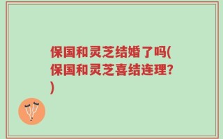 保国和灵芝结婚了吗(保国和灵芝喜结连理？)