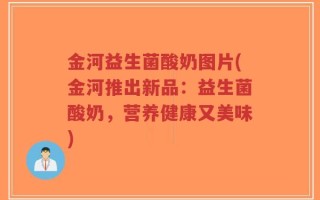 金河益生菌酸奶图片(金河推出新品：益生菌酸奶，营养健康又美味)