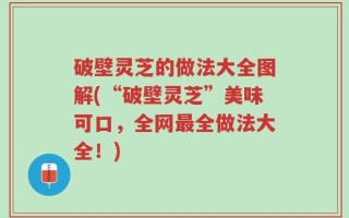 破壁灵芝的做法大全图解(“破壁灵芝”美味可口，全网最全做法大全！)