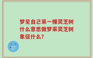 梦见自己采一棵灵芝树什么意思做梦采灵芝树象征什么？