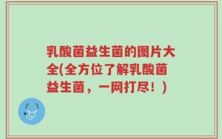 乳酸菌益生菌的图片大全(全方位了解乳酸菌益生菌，一网打尽！)