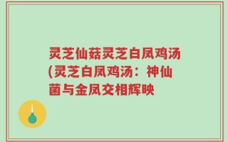 灵芝仙菇灵芝白凤鸡汤(灵芝白凤鸡汤：神仙菌与金凤交相辉映