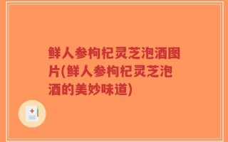 鲜人参枸杞灵芝泡酒图片(鲜人参枸杞灵芝泡酒的美妙味道)