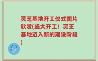 灵芝基地开工仪式图片欣赏(盛大开工！灵芝基地迈入新的建设阶段)
