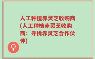 人工种植赤灵芝收购商(人工种植赤灵芝收购商：寻找赤灵芝合作伙伴)