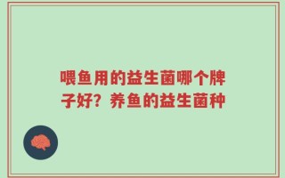 喂鱼用的益生菌哪个牌子好？养鱼的益生菌种