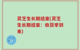 灵芝生长期结束(灵芝生长期结束：收获季到来)