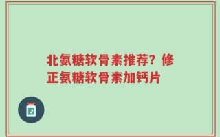 北氨糖软骨素推荐？修正氨糖软骨素加钙片