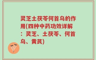 灵芝土茯苓何首乌的作用(四种中药功效详解：灵芝、土茯苓、何首乌、黄芪)