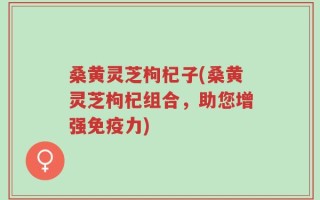 桑黄灵芝枸杞子(桑黄灵芝枸杞组合，助您增强免疫力)