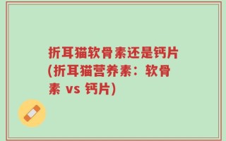 折耳猫软骨素还是钙片(折耳猫营养素：软骨素 vs 钙片)