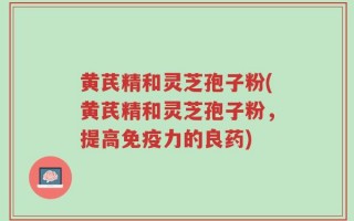 黄芪精和灵芝孢子粉(黄芪精和灵芝孢子粉，提高免疫力的良药)