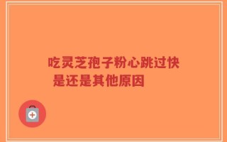 吃灵芝孢子粉心跳过快 是还是其他原因