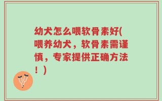 幼犬怎么喂软骨素好(喂养幼犬，软骨素需谨慎，专家提供正确方法！)