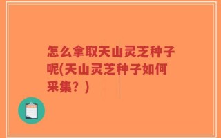 怎么拿取天山灵芝种子呢(天山灵芝种子如何采集？)