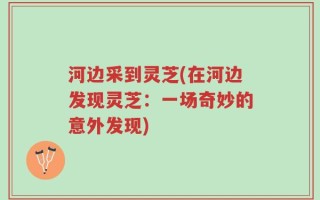 河边采到灵芝(在河边发现灵芝：一场奇妙的意外发现)
