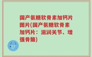 国产氨糖软骨素加钙片图片(国产氨糖软骨素加钙片：滋润关节、增强骨骼)