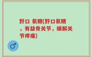 野口 氨糖(野口氨糖，有益骨关节，缓解关节疼痛)