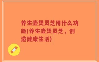 养生壶煲灵芝用什么功能(养生壶煲灵芝，创造健康生活)