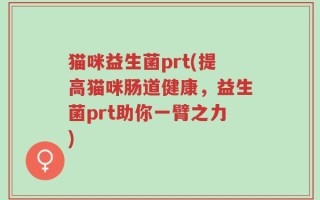 猫咪益生菌prt(提高猫咪肠道健康，益生菌prt助你一臂之力)