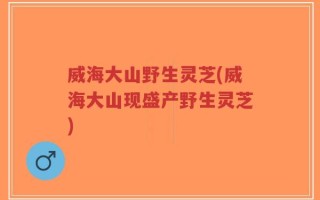 威海大山野生灵芝(威海大山现盛产野生灵芝)