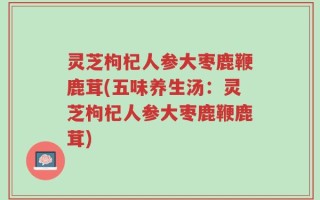 灵芝枸杞人参大枣鹿鞭鹿茸(五味养生汤：灵芝枸杞人参大枣鹿鞭鹿茸)
