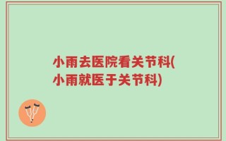 小雨去医院看关节科(小雨就医于关节科)