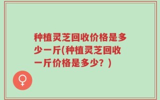 种植灵芝回收价格是多少一斤(种植灵芝回收一斤价格是多少？)