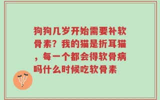 狗狗几岁开始需要补软骨素？我的猫是折耳猫，每一个都会得软骨病吗什么时候吃软骨素