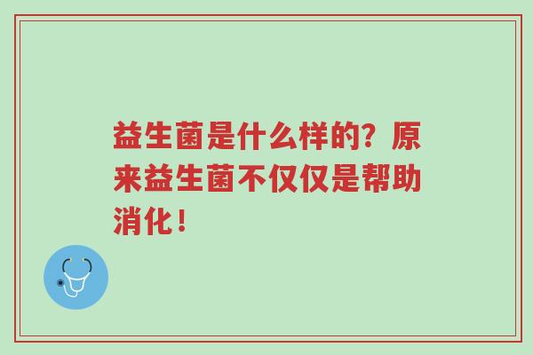 益生菌是什么样的?原来益生菌不仅仅是帮助消化!-第1张图片-超越 益生菌是什么样的?原来益生菌不仅仅是帮助消化!-第1张图片-超越