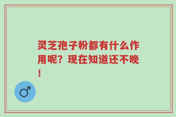 灵芝孢子粉都有什么作用呢?现在知道还不晚!-第1张图片-超越 灵芝孢子粉都有什么作用呢?现在知道还不晚!-第1张图片-超越