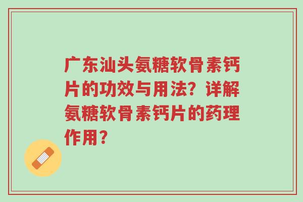 广东汕头氨糖软骨素钙片的功效与用法?详解氨糖软骨素钙片的药理作用?-第1张图片-超越 广东汕头氨糖软骨素钙片的功效与用法?详解氨糖软骨素钙片的药理作用?-第1张图片-超越