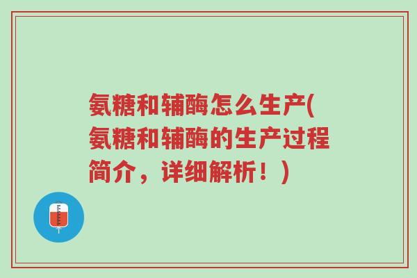 氨糖和辅酶怎么生产(氨糖和辅酶的生产过程简介,详细解析!)-第1张图片-超越 氨糖和辅酶怎么生产(氨糖和辅酶的生产过程简介,详细解析!)-第1张图片-超越