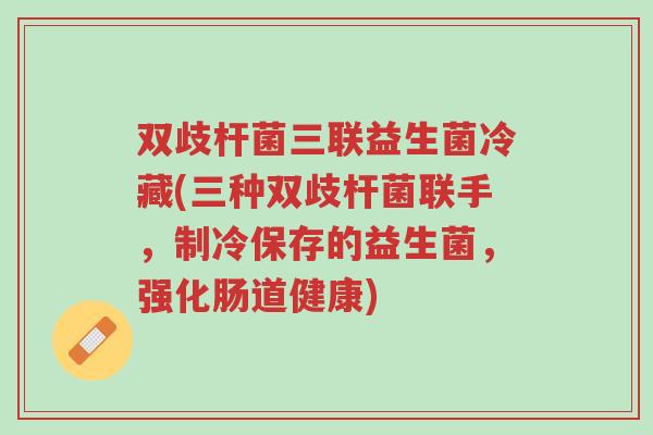 双歧杆菌三联益生菌冷藏(三种双歧杆菌联手,制冷保存的益生菌,强化肠道健康)-第1张图片-超越 双歧杆菌三联益生菌冷藏(三种双歧杆菌联手,制冷保存的益生菌,强化肠道健康)-第1张图片-超越