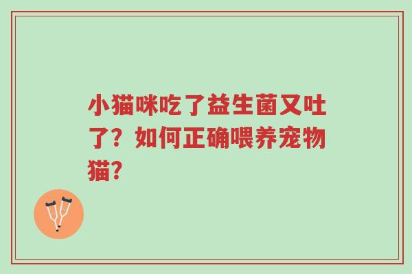 小猫咪吃了益生菌又吐了?如何正确喂养宠物猫?-第1张图片-超越 小猫咪吃了益生菌又吐了?如何正确喂养宠物猫?-第1张图片-超越