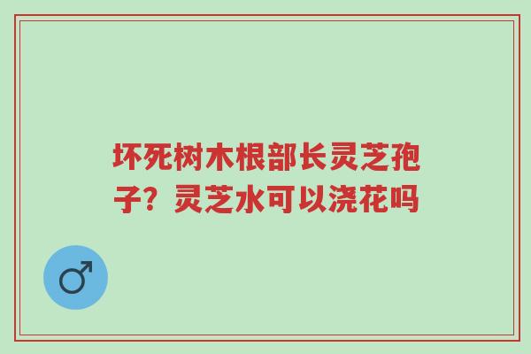 坏死树木根部长灵芝孢子？灵芝水可以浇花吗-第1张图片-超越