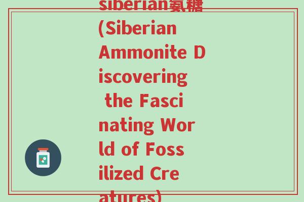 siberian氨糖(Siberian Ammonite Discovering the Fascinating World of Fossilized Creatures)-第1张图片-超越 siberian氨糖(Siberian Ammonite Discovering the Fascinating World of Fossilized Creatures)-第1张图片-超越
