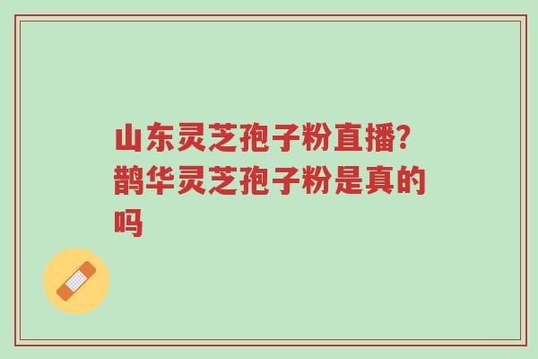 山东灵芝孢子粉直播?鹊华灵芝孢子粉是真的吗-第1张图片-超越 山东灵芝孢子粉直播?鹊华灵芝孢子粉是真的吗-第1张图片-超越