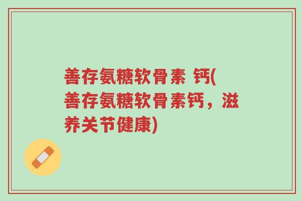 善存氨糖软骨素 钙(善存氨糖软骨素钙,滋养关节健康)-第1张图片-超越 善存氨糖软骨素 钙(善存氨糖软骨素钙,滋养关节健康)-第1张图片-超越