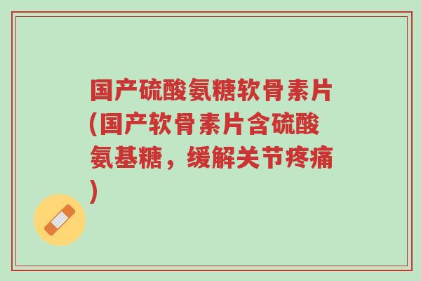 国产硫酸氨糖软骨素片(国产软骨素片含硫酸氨基糖,缓解关节疼痛)-第1张图片-超越 国产硫酸氨糖软骨素片(国产软骨素片含硫酸氨基糖,缓解关节疼痛)-第1张图片-超越
