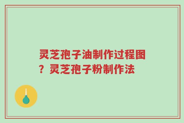 灵芝孢子油制作过程图?灵芝孢子粉制作法-第1张图片-超越 灵芝孢子油制作过程图?灵芝孢子粉制作法-第1张图片-超越