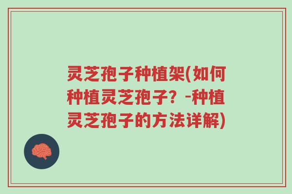 灵芝孢子种植架(如何种植灵芝孢子?-种植灵芝孢子的方法详解)-第1张图片-超越 灵芝孢子种植架(如何种植灵芝孢子?-种植灵芝孢子的方法详解)-第1张图片-超越
