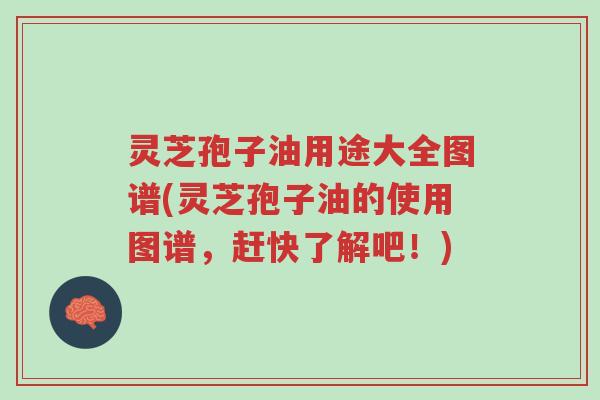 灵芝孢子油用途大全图谱(灵芝孢子油的使用图谱,赶快了解吧!)-第1张图片-超越 灵芝孢子油用途大全图谱(灵芝孢子油的使用图谱,赶快了解吧!)-第1张图片-超越