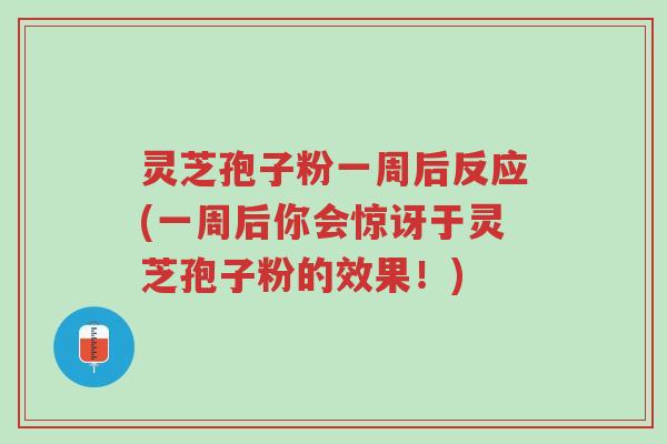 灵芝孢子粉一周后反应(一周后你会惊讶于灵芝孢子粉的效果!)-第1张图片-超越 灵芝孢子粉一周后反应(一周后你会惊讶于灵芝孢子粉的效果!)-第1张图片-超越