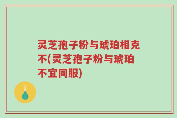 灵芝孢子粉与琥珀相克不(灵芝孢子粉与琥珀不宜同服)-第1张图片-超越 灵芝孢子粉与琥珀相克不(灵芝孢子粉与琥珀不宜同服)-第1张图片-超越