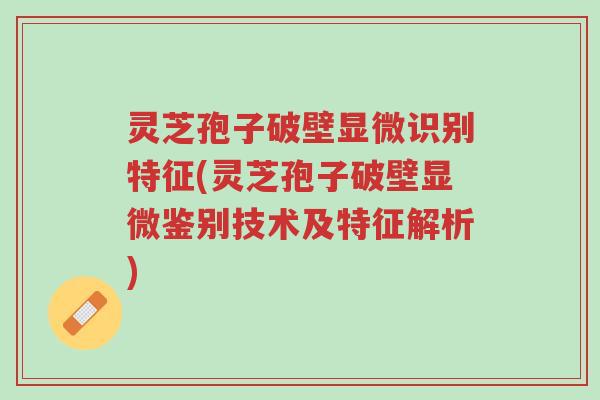 灵芝孢子破壁显微识别特征(灵芝孢子破壁显微鉴别技术及特征解析)-第1张图片-超越 灵芝孢子破壁显微识别特征(灵芝孢子破壁显微鉴别技术及特征解析)-第1张图片-超越