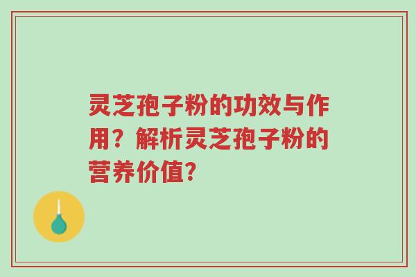 灵芝孢子粉的功效与作用?解析灵芝孢子粉的营养价值?-第1张图片-超越 灵芝孢子粉的功效与作用?解析灵芝孢子粉的营养价值?-第1张图片-超越